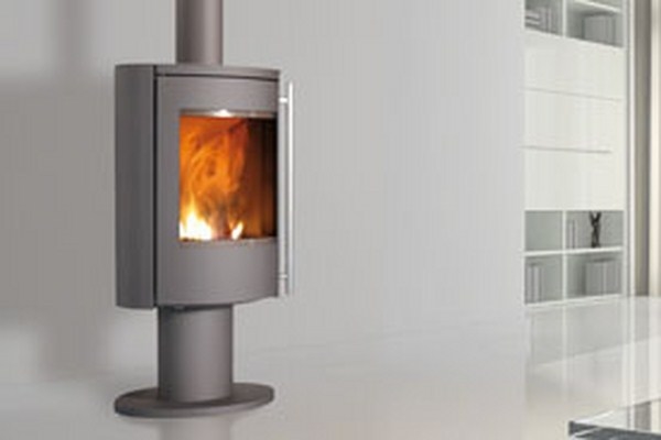 Fonte Flamme poele bois nara gris porte acier